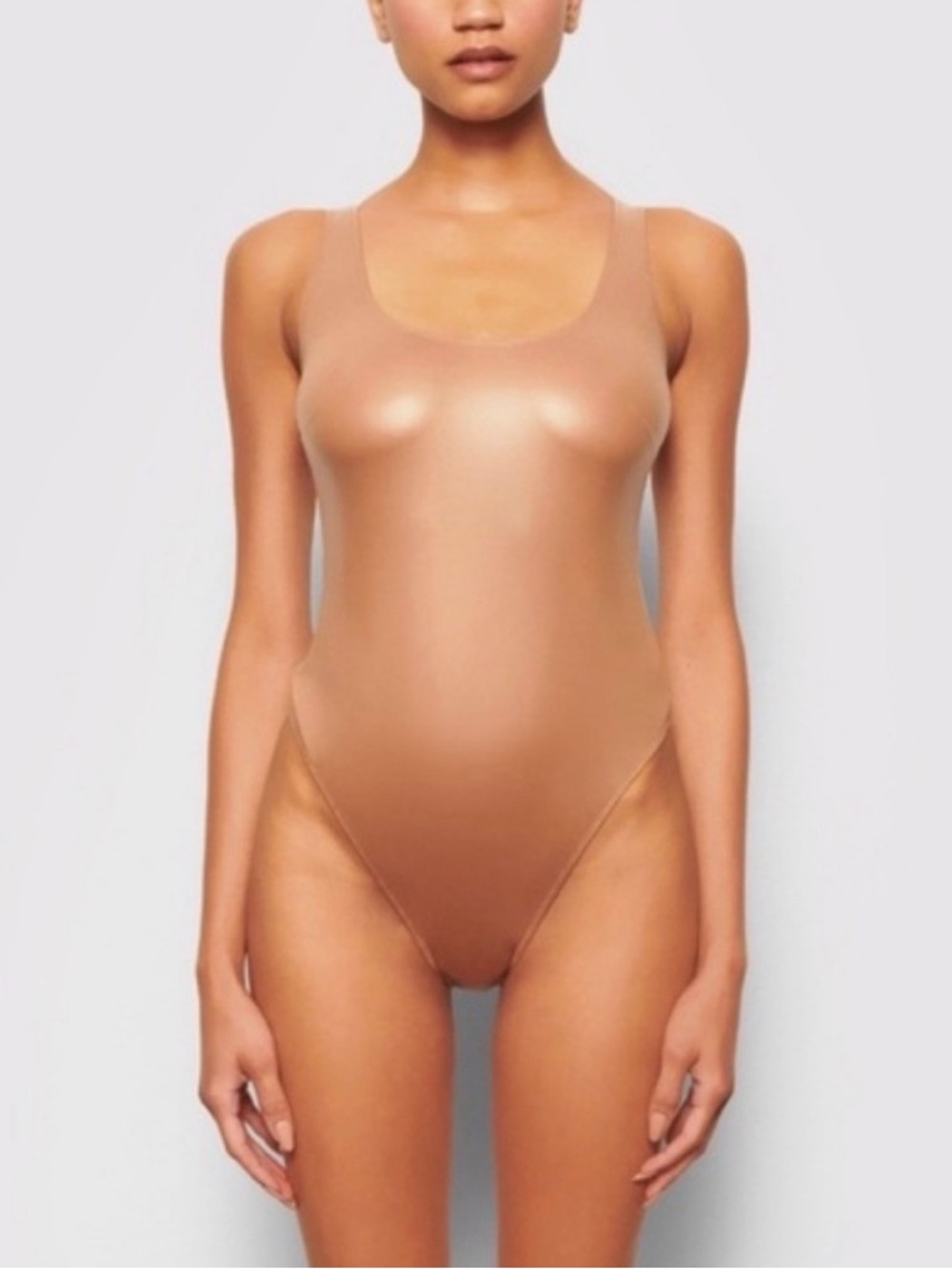 Skims wet tan bodysuit